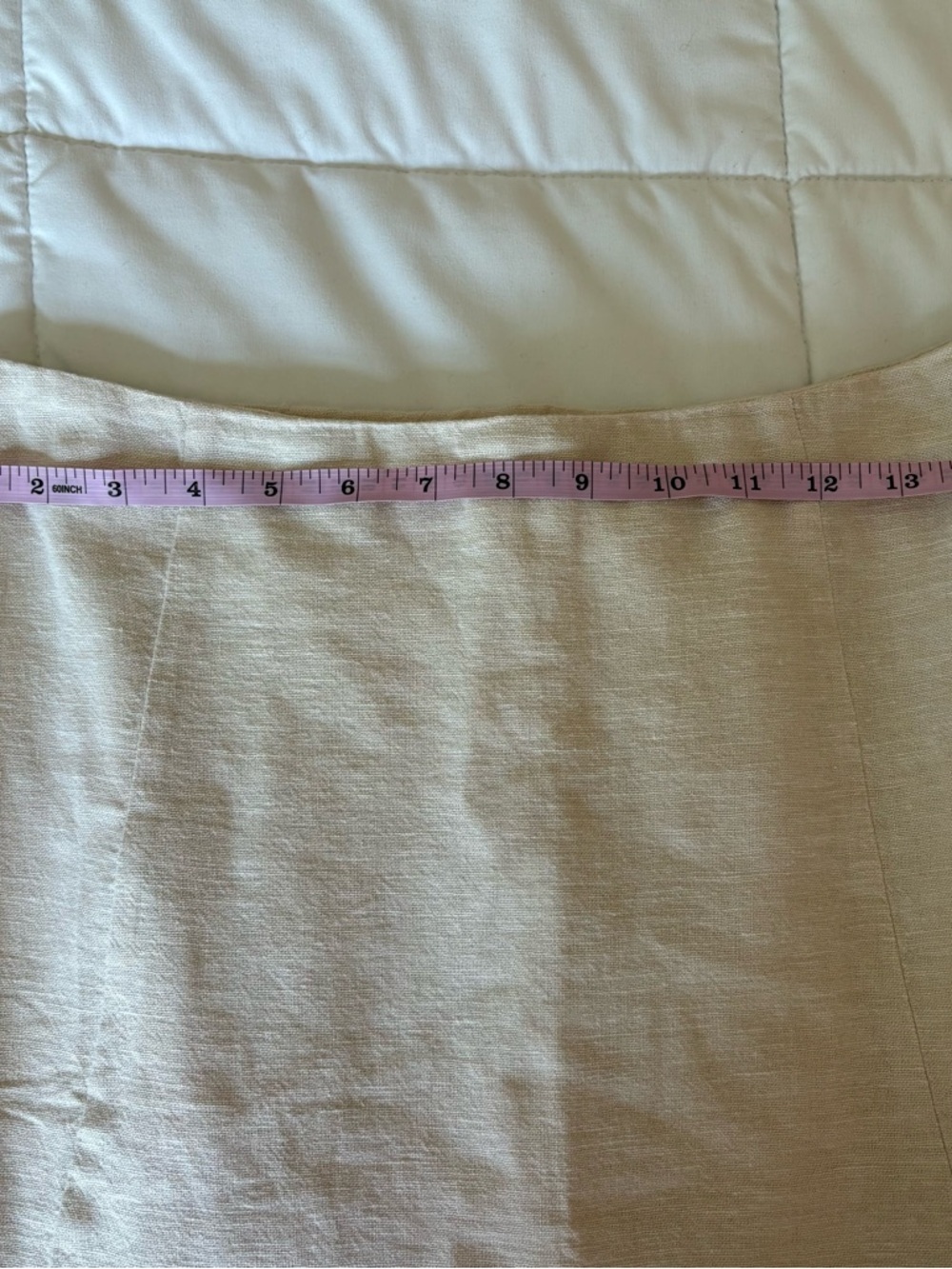 Loft Women’s Cream/Beige Linen Blend A-Line Mini Skirt - Picture 7 of 9